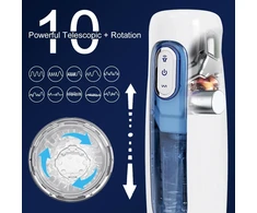 Automatinis vyriškas masturbatorius Thrust and Rotate, juoda
