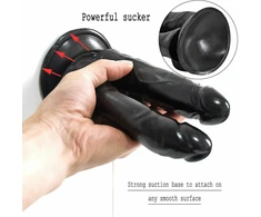 Dvigubas dildo, juodas