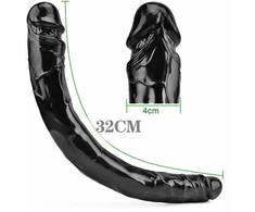 Dvipusis dildo, juoda