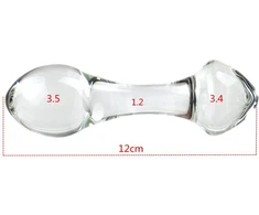 Dvipusis stiklo masažuoklis 12 cm