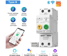 Elektros grandinės pertraukiklis Tuya Smart Wifi 63 Amp 2P