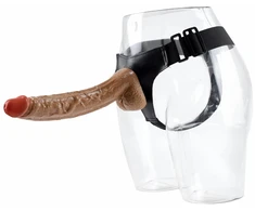 Falo imitatorius Strap On Dildo XXL 31 cm, rudas