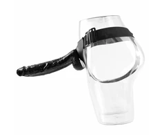 Falo imitatorius Strap On Dildo XXL 31 cm, juodas