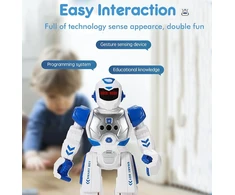 Interaktyvus robotas su nuotolinio valdymo pultu