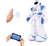 Interaktyvus robotas su nuotolinio valdymo pultu