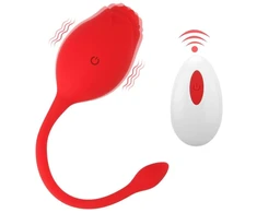 Kegelio vibratorius Rose Remote Control, raudonas