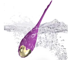Kėgelio vibratorius su nuotolinio valdymo pulteliu Aibang Goldfish, violetinis