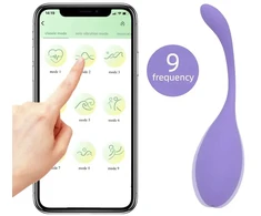 Kegelio vibratorius su programėlės valdymu, violetinis