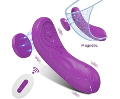 Kelnaičių vibratorius su nuotolinio valdymo pulteliu, violetinis