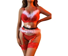 Keturių dalių apatinio trikotažo komplektas Hot Christmas XXL
