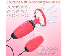 Klitoriaus ir spenelių vibratorius 3in1