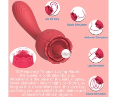 Liežuvio laižymo vibratorius 2in1