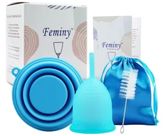 Menstruacinių taurelių rinkinys, mėlyna, 20 ml