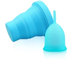 Menstruacinių taurelių rinkinys, mėlyna, 20 ml