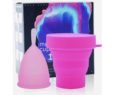 Menstruacinių taurelių rinkinys, rožinis,15 ml