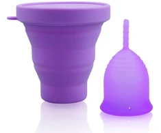 Menstruacinių taurelių rinkinys, violetinis, 30 ml