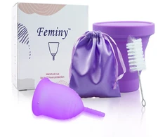 Menstruacinių taurelių rinkinys, violetinis, 20 ml