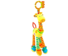 Minkštas žaislas kūdikio vežimėliui ir loveliui Giraffe