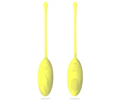 Moteriškas vibratorius Jumping Egg, geltonas