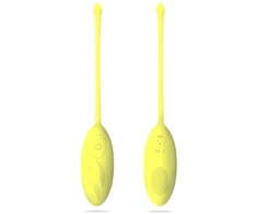 Moteriškas vibratorius - masažuoklis, Jumping Egg, geltonas