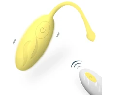 Moteriškas vibratorius - masažuoklis, Jumping Egg, geltonas