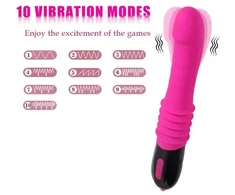 Moteriškas vibratorius - masažuoklis Telescopic Dildo