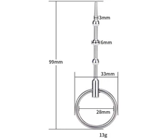 Nerūdijančio plieno šlaplės kamštis, 3 mm