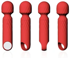 Nešiojamas mini vibratorius masažuoklis, raudonas