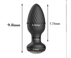 Nuotolinio valdymo pultas 360 besisukantis analinis kištukas Twist Silicone