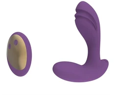Nuotolinio valdymo pultelis dildo formos vibratorius, violetinis
