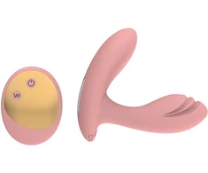 Nuotolinio valdymo pultelis dildo formos vibratorius, rožinis