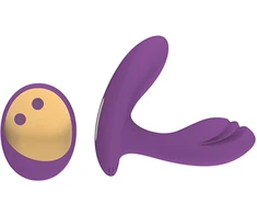 Nuotolinio valdymo pultelis dildo formos vibratorius, violetinis