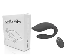 Nuotoliniu valdomas poros vibratorius Martha Vibe, juodas