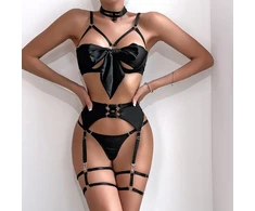 Penkių dalių apatinio trikotažo komplektas Sweet Elegance, juoda L