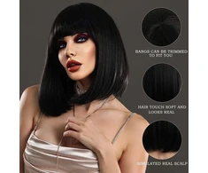 Perukas Premium Wig, juodas
