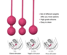 Pink Kegel rinkinys Rožinė Pleasure, 3 vnt