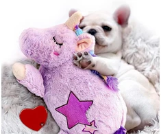 Pliušinis širdies plakimo žaislas šunims Unicorn