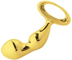 Prostatos masažuoklis ir analinis dildo, auksinis