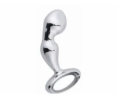 Prostatos masažuoklis ir analinis dildo, sidabras