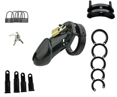 Reguliuojamas varpos narvas 9 cm Cock Cage, juodas
