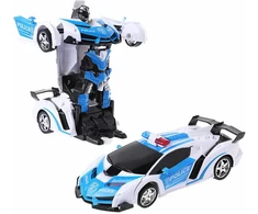 Robotas - policijos automobilis su nuotolinio valdymo pultu