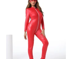 Seksualus moteriškas kombinezonas, raudonas