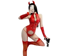 Seksualus moteriškas kostiumas Devil, raudonas