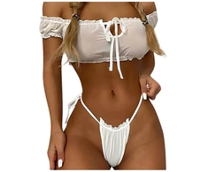 Seksualus permatomo apatinio trikotažo rinkinys Pure and Sexy