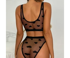Seksualus permatomo apatinio trikotažo rinkinys Playful Girl