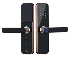 Smart durų spyna su rankena S-Link, bronza
