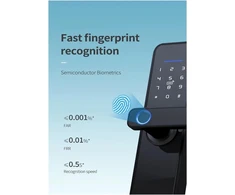 Smart durų spyna su rankena S-Link, juoda
