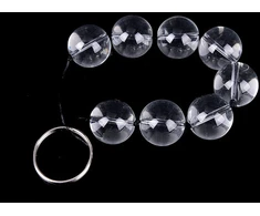 Stikliniai analiniai makšties rutuliniai karoliukai Anal Glass Beads, 1.8 cm