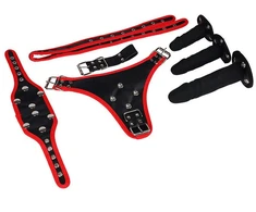 Strap on 3 dildos