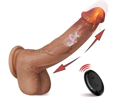 Tikroviškas dildo su nuotolinio valdymo pulteliu